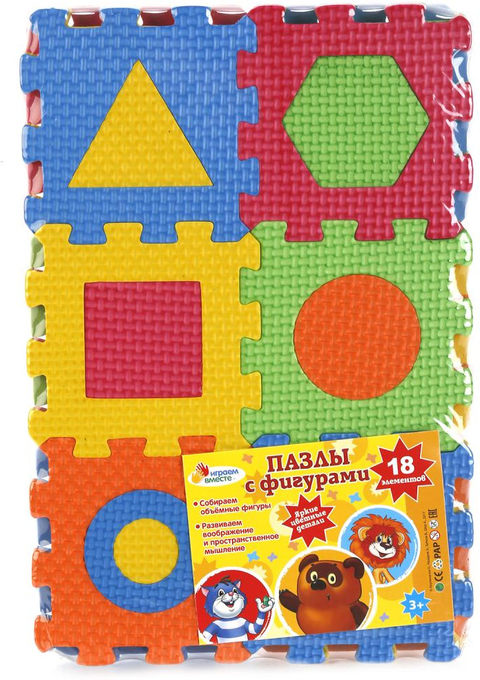 Мини-коврик сборный «Пазлы с фигурами» | Союзмультфильм | Играем вместе
