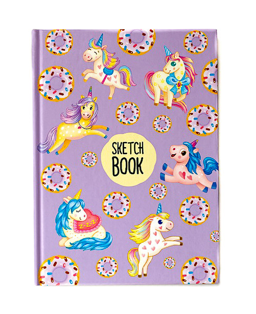 Скетчбук «Единороги со сладостями»