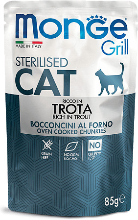 Корм для стерилизованных кошек с форелью