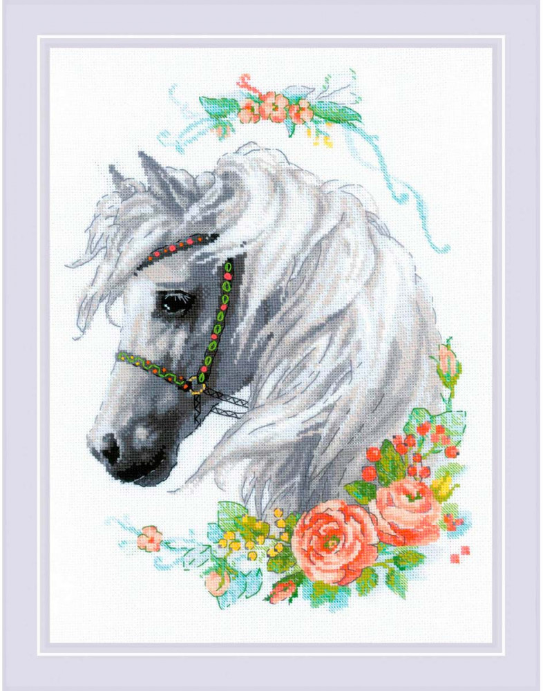 Набор для вышивания «Белогривая лошадка» | Риолис