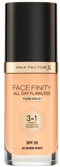 Тональная основа «All Day Flawless 3-in-1», оттенок 44 Светло-бежевый | Facefinity | Max Factor