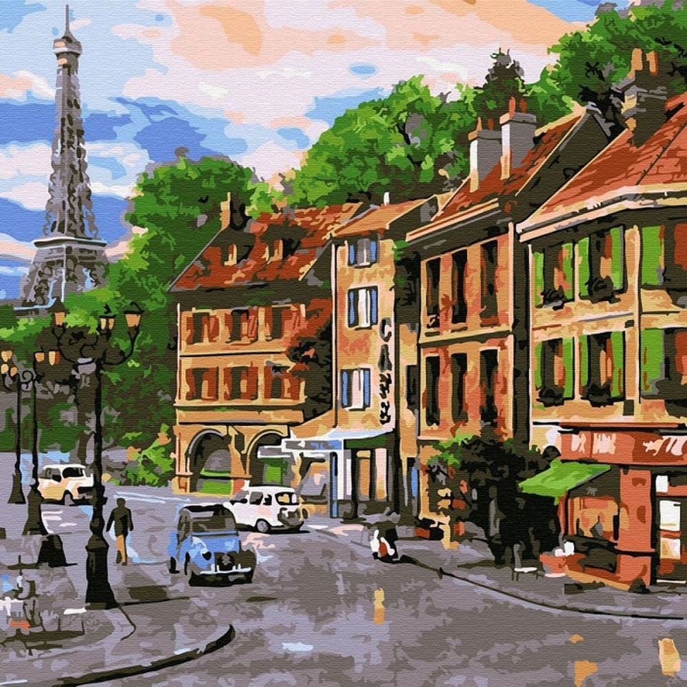 Картина по номерам «Улочки Парижа» | Molly