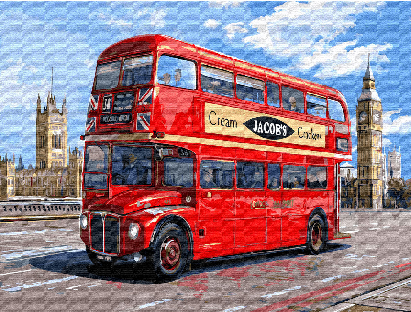 Картина по номерам «Автобус Лондона» | Molly