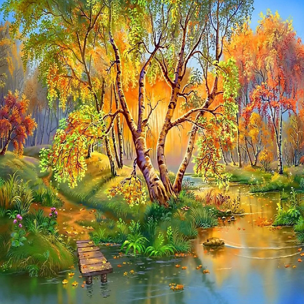 Мозаика алмазная «Золотая осень» | Molly