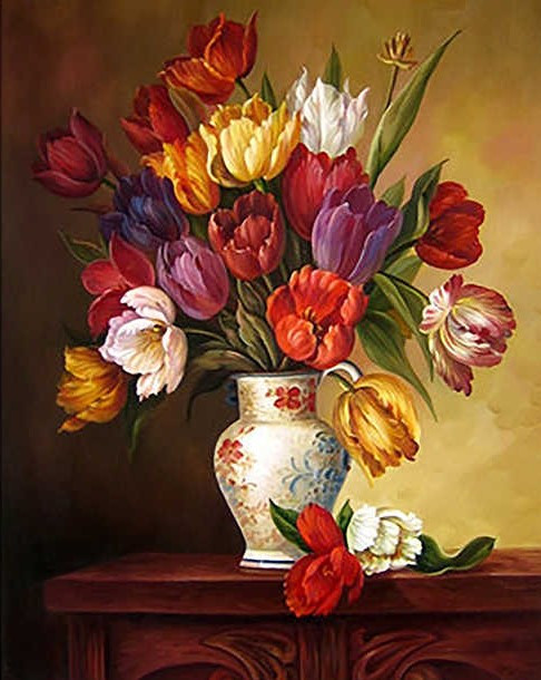 Набор для вышивания «Букет тюльпанов» | Рыжий кот