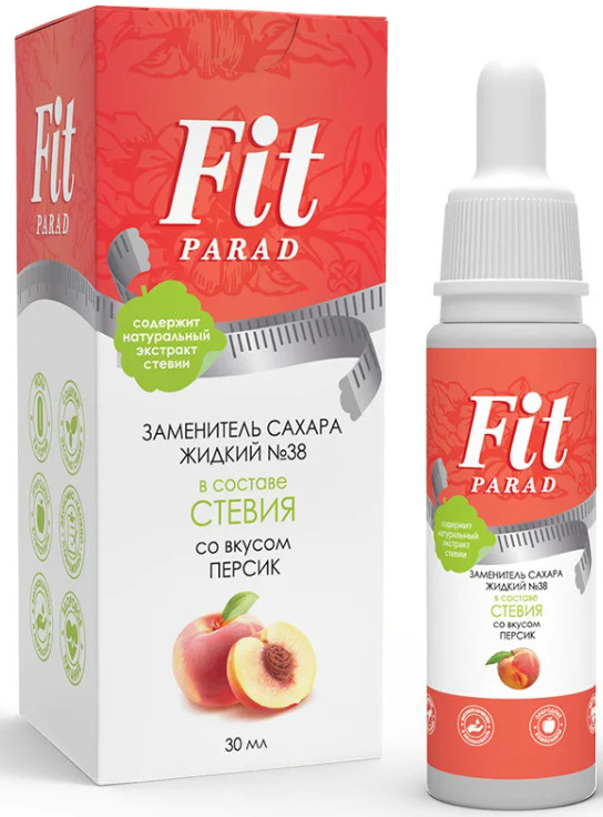 Заменитель сахара жидкий со вкусом персика | Fit Parad