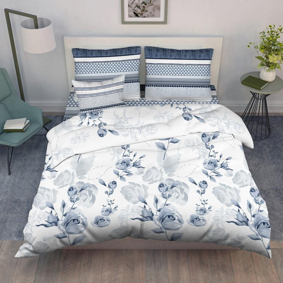 Комплект постельного белья «Белый вальс» (арт. 327/1, 1,5-спальный, поплин, 2 наволочки 70х70) | Золотая | Василиса