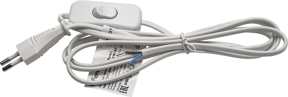 Шнур сетевой с выключателем Feron DM107 | Feron