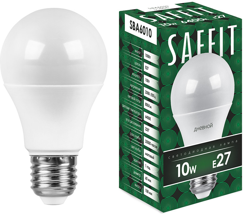 Лампа светодиодная SBA6010 | Saffit