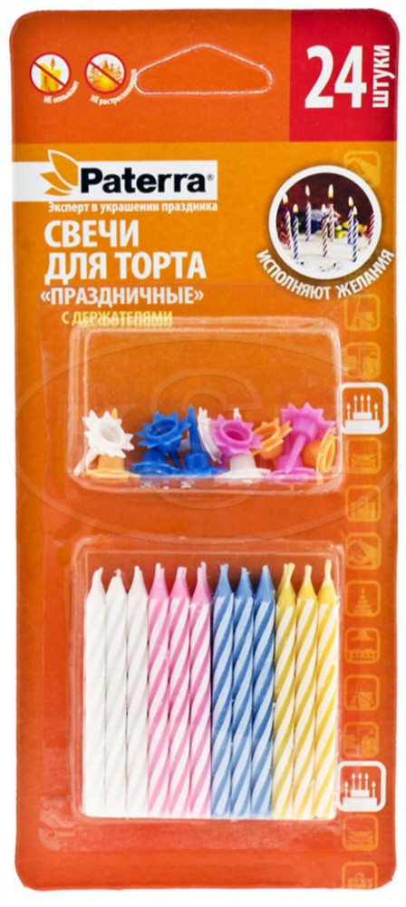 Свечи для торта с подставками | Paterra