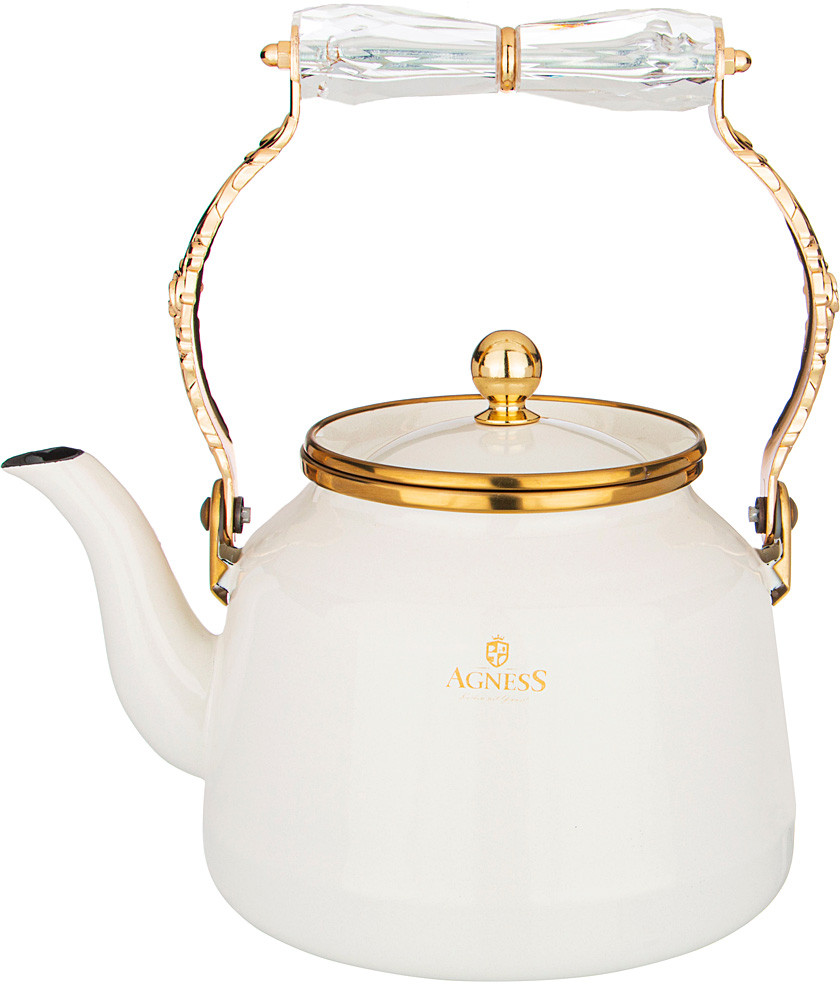 Чайник эмалированный со складывающейся ручкой | Тюдор | Agness