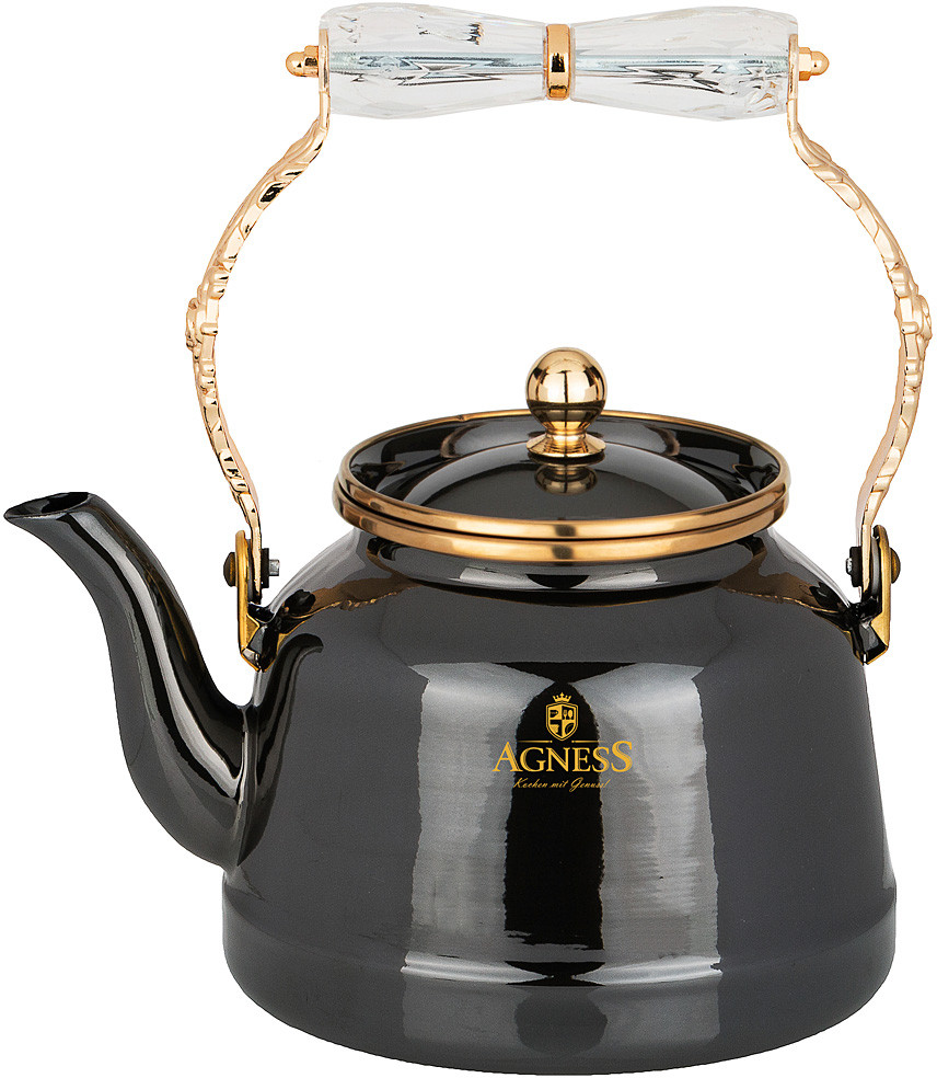 Чайник эмалированный со складывающейся ручкой | Тюдор | Agness