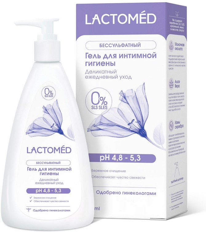 Гель для интимной гигиены деликатный ежедневный уход | Lactomed
