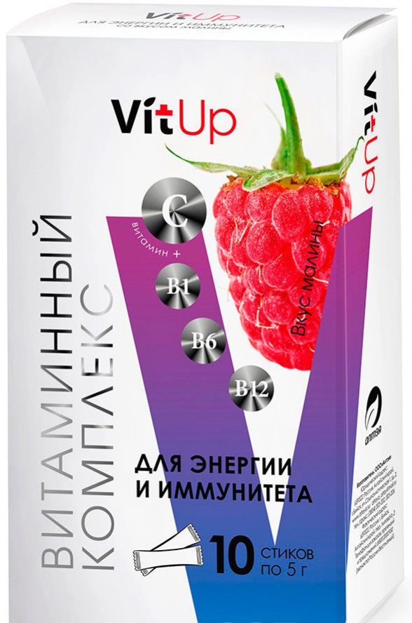 Порошок для приготовления витаминного напитка со вкусом малины | VitUp | Алтэя
