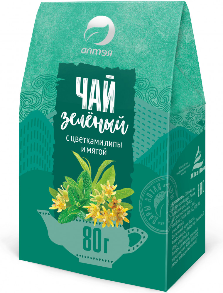 Чай зеленый с липой и мятой | Алтэя