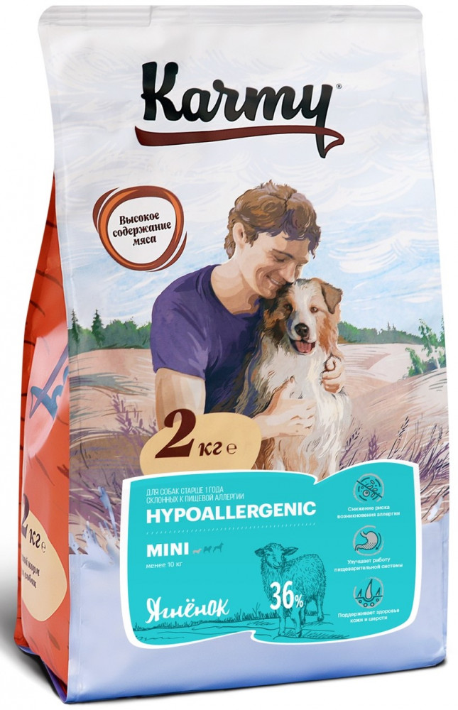 Корм гипоаллергенный для собак мелких пород с ягненком | Karmy