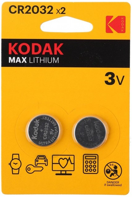 Набор батареек литиевых CR2032 | Max | Kodak