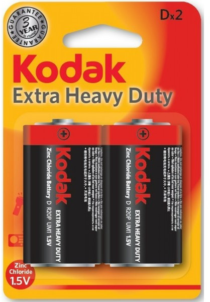 Набор батареек солевых D | Heavy Duty | Kodak