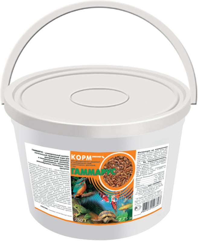 Корм для рыб, рептилий, земноводных «Гаммарус» | Зоомир
