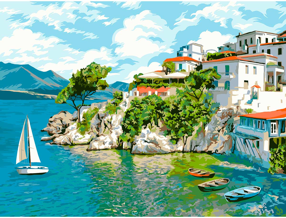 Картина по номерам «Остров Скиатос» | Русская живопись