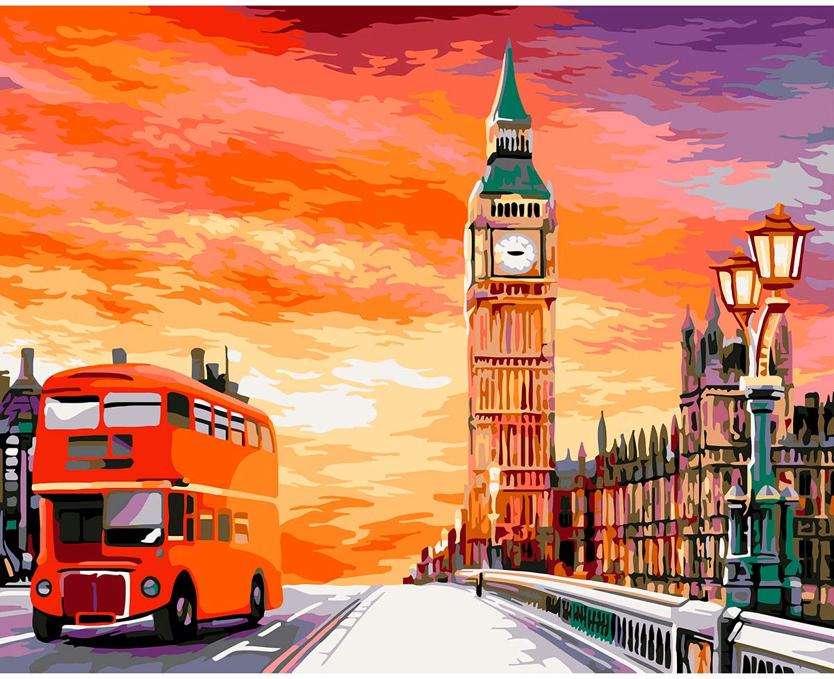 Картина по номерам «Лондонский закат» | Русская живопись