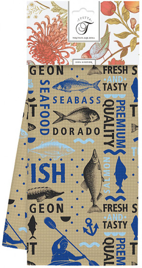 Полотенце вафельное «Sea food»