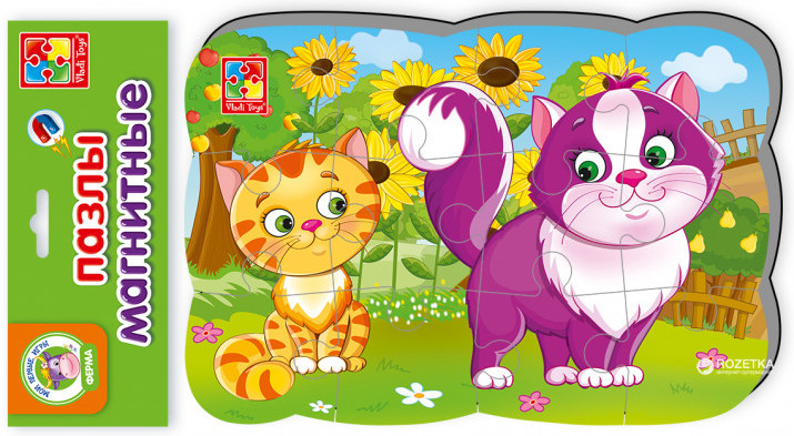 Пазлы на магните «Котики» | Vladi Toys