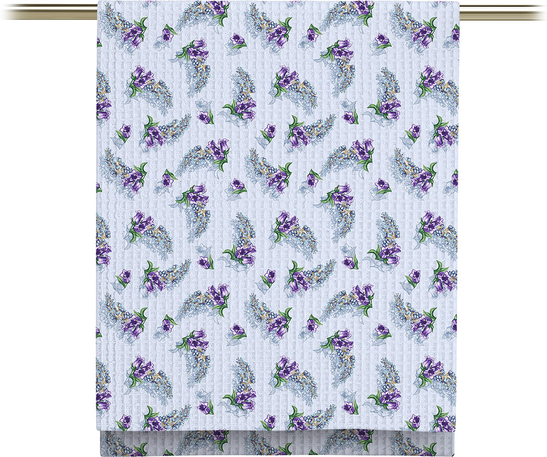 Комплект вафельных полотенец «Колокольчики» | Романтика