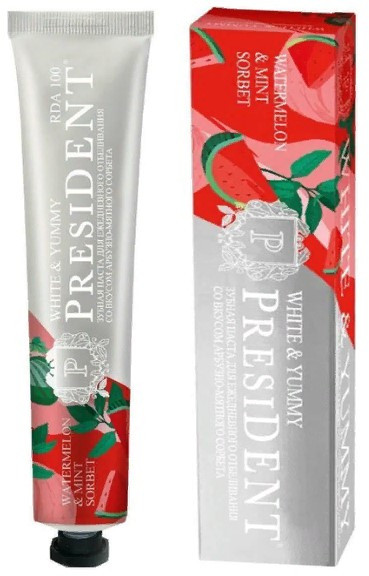 Зубная паста «Арбузно-мятный сорбет» | White & Yummy | President