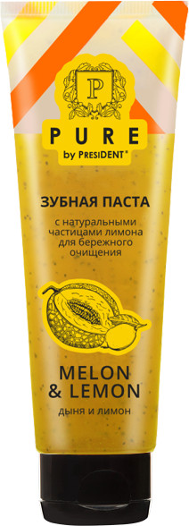 Зубная паста с натуральными частицами лимона | Pure | President