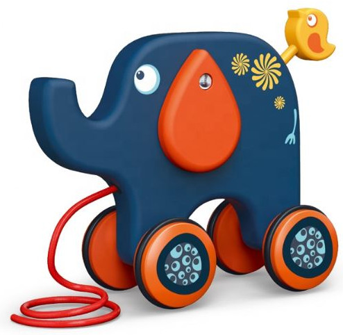 Каталка на веревочке «Слон» | Наша игрушка