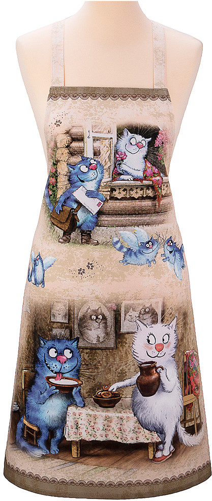 Фартук «Синие коты. Любовь моя» | Santalino