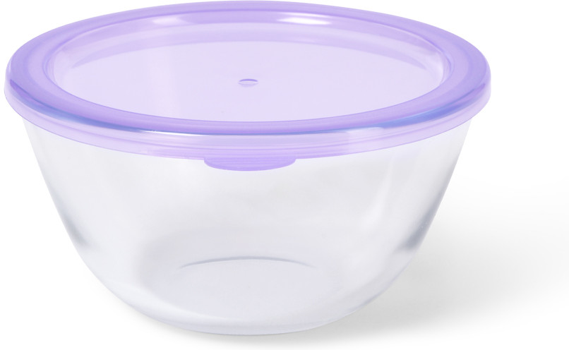 Миска стеклянная с пластиковой крышкой | Fissman