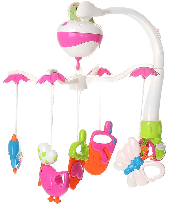 Мобиль на кроватку «Полянка» | Розовый слон | Крошка Я