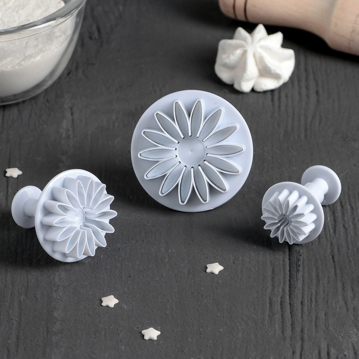 Набор плунжеров кондитерских «Герберы» | Плунжеры кондитерские | Доляна