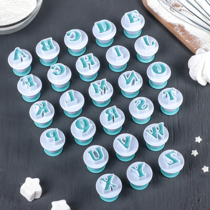 Набор плунжеров кондитерских «Алфавит английский» | Плунжеры кондитерские