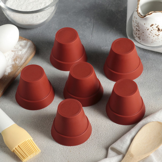 Набор форм для выпечки «Цветочные горшочки»