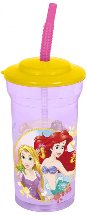 Стакан с соломинкой и крышкой «Принцессы Disney» | Принцессы | Stor