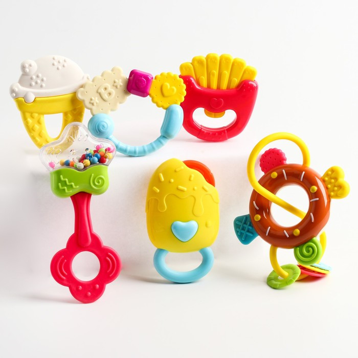 Набор погремушек-прорезывателей «Сладости» | Candy bar | Крошка Я