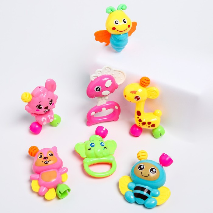 Набор погремушек «Давай играть» | Собери цепочку | Крошка Я