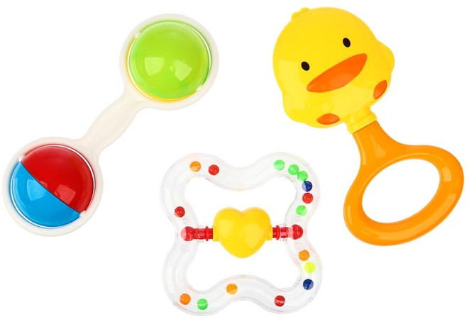 Набор погремушек «Утенок» | Счастливый малыш | Крошка Я