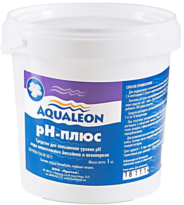 Средство для повышения уровня pH воды плавательных бассейнов и аквапарков «pH-Плюс» | Aqualeon