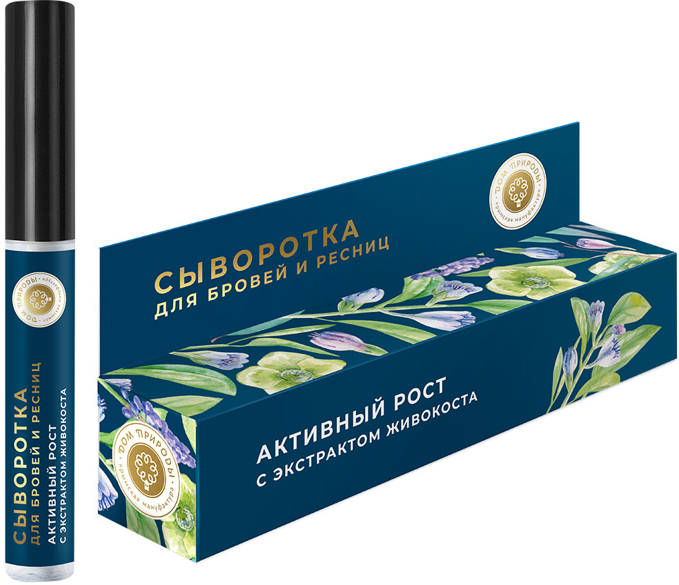 Сыворотка для бровей и ресниц «Активный рост» | Мануфактура Дом Природы