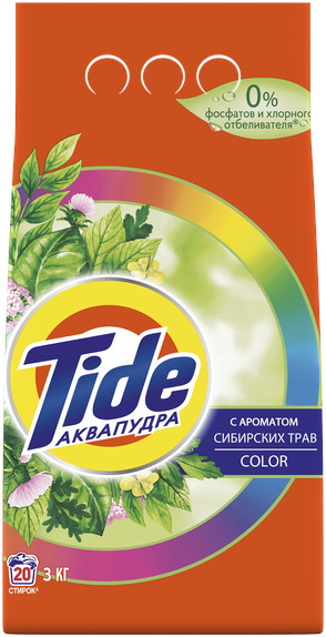 Порошок стиральный с ароматом сибирских трав | Color | Tide