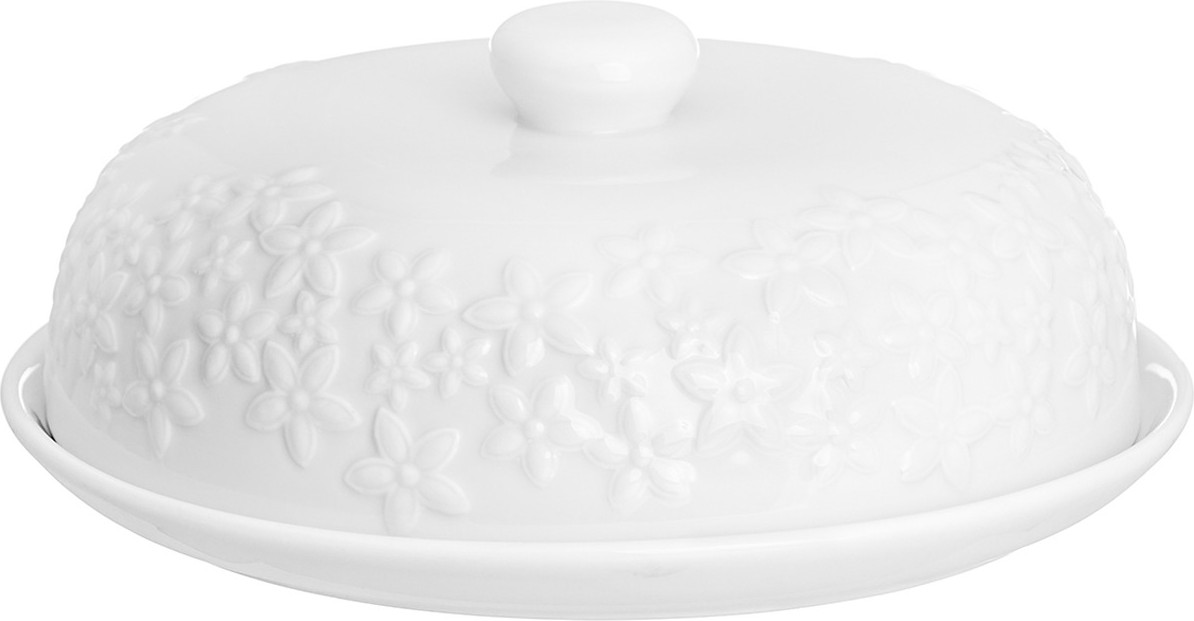 Блюдо для блинов с крышкой «Цветочки» | Цветочки | Elan Gallery