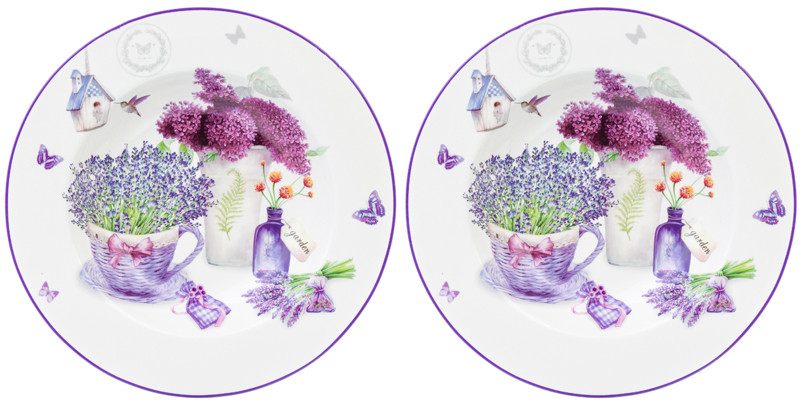 Набор глубоких тарелок «Лаванда» | Лаванда | Elan Gallery