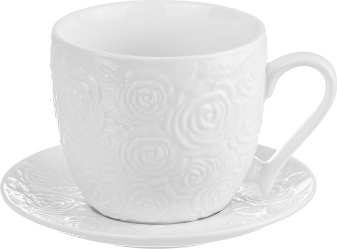 Чайная пара «Розы» | Белые розы | Elan Gallery