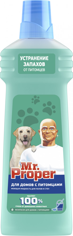 Средство для мытья полов и стен для домов с питомцами | Mr. Proper