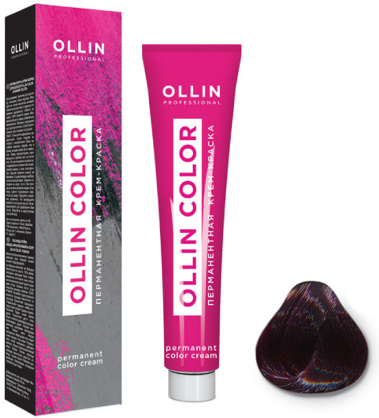 Крем-краска для волос перманентная, оттенок 6/22 Темно-русый фиолетовый | Ollin Color | Ollin Professional