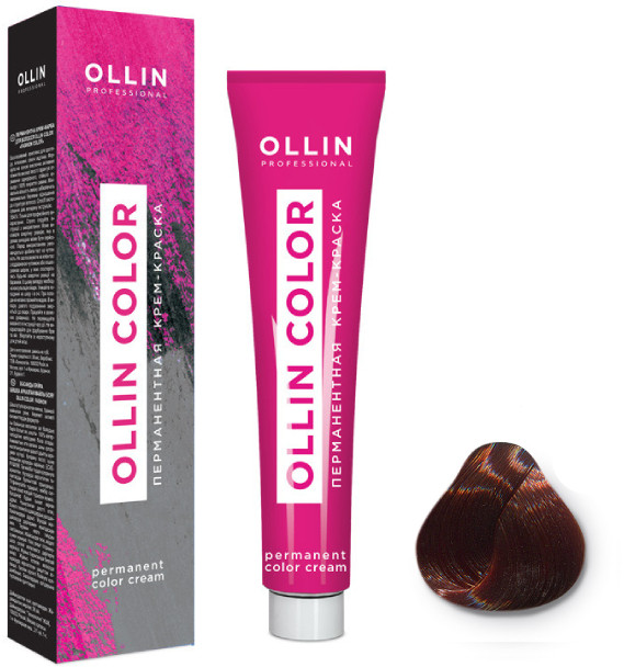 Крем-краска для волос перманентная, оттенок 6/4 Темно-русый медный | Ollin Color | Ollin Professional